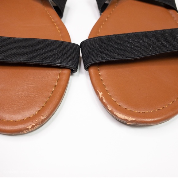 SandalUp Sandal Black Elastic With Faux Leather - Picture 4 of 5